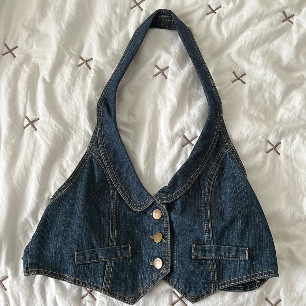 Vintage Denim Halter Top
